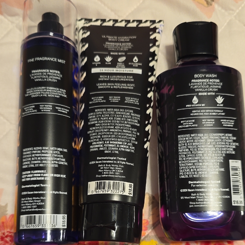 BNWT Bath and Body Works Emily in Paris Lavender Luxe Body Care Set - Picture 3 of 3